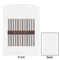 Gray Stripes White Treat Bag - Front & Back View