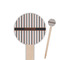 Gray Stripes Wooden 6" Food Pick - Round - Closeup