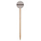 Gray Stripes Wooden 6" Food Pick - Round - Single Pick