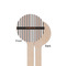 Gray Stripes Wooden 6" Stir Stick - Round - Single Sided - Front & Back