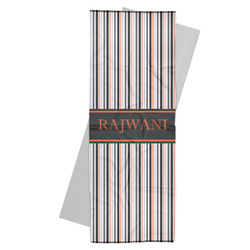 Gray Stripes Yoga Mat Towel (Personalized)