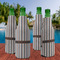 Gray Stripes Zipper Bottle Cooler - Set of 4 - LIFESTYLE