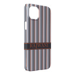 Gray Stripes iPhone Case - Plastic - iPhone 14 Pro Max (Personalized)