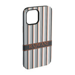 Gray Stripes iPhone Case - Rubber Lined - iPhone 15 Pro (Personalized)