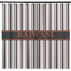 Gray Stripes Shower Curtain (Personalized)