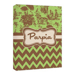 Green & Brown Toile & Chevron Canvas Print - 16x20 (Personalized)