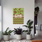 Green & Brown Toile & Chevron 20x30 - Canvas Print - In Context