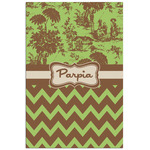 Green & Brown Toile & Chevron Poster - Matte - 24x36 (Personalized)