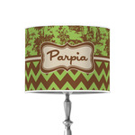 Green & Brown Toile & Chevron 8" Drum Lamp Shade - Poly-film (Personalized)