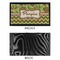 Green & Brown Toile & Chevron Bar Mat - Small - APPROVAL