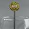 Green & Brown Toile & Chevron Black Plastic 5.5" Stir Stick - Round - Main