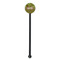 Green & Brown Toile & Chevron Black Plastic 5.5" Stir Stick - Round - Single Stick