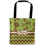 Green & Brown Toile & Chevron Auto Back Seat Organizer Bag (Personalized)