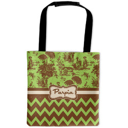 Green & Brown Toile & Chevron Auto Back Seat Organizer Bag (Personalized)