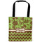 Green & Brown Toile & Chevron Car Bag - Main