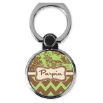 Green & Brown Toile & Chevron Cell Phone Ring Stand & Holder (Personalized)