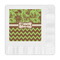 Green & Brown Toile & Chevron Embossed Decorative Napkins (Personalized)