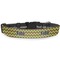 Green & Brown Toile & Chevron Dog Collar Round - Main