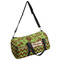 Green & Brown Toile & Chevron Duffle bag with side mesh pocket