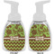 Green & Brown Toile & Chevron Foam Soap Bottle Approval - White