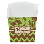 Green & Brown Toile & Chevron French Fry Favor Boxes (Personalized)