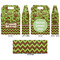 Green & Brown Toile & Chevron Gable Favor Box - Approval