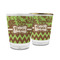 Green & Brown Toile & Chevron Glass Shot Glass - PARENT/MAIN