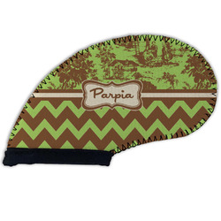 Green & Brown Toile & Chevron Golf Club Iron Cover - Single (Personalized)