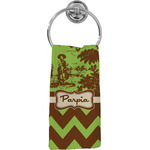 Green & Brown Toile & Chevron Hand Towel - Full Print (Personalized)