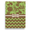 Green & Brown Toile & Chevron House Flags - Double Sided - FRONT