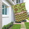 Green & Brown Toile & Chevron House Flags - Single Sided - LIFESTYLE