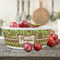 Green & Brown Toile & Chevron Kids Bowls - LIFESTYLE