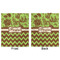 Green & Brown Toile & Chevron Minky Blanket - 50"x60" - Double Sided - Front & Back