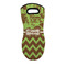 Green & Brown Toile & Chevron Neoprene Oven Mitt - Front