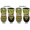 Green & Brown Toile & Chevron Neoprene Oven Mitt - Set of 2 - Approval