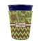 Green & Brown Toile & Chevron Party Cup Sleeves - without bottom - FRONT (on cup)