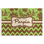 Green & Brown Toile & Chevron Disposable Paper Placemats (Personalized)