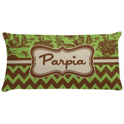 Green & Brown Toile & Chevron Pillow Case (Personalized)