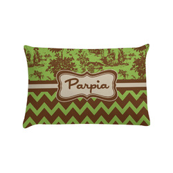 Green & Brown Toile & Chevron Pillow Case - Standard (Personalized)