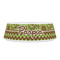 Green & Brown Toile & Chevron Plastic Pet Bowls - Small - FRONT