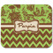 Green & Brown Toile & Chevron Rectangular Mouse Pad - APPROVAL