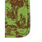 Green & Brown Toile & Chevron Sanitizer Holder Keychain - Detail