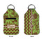 Green & Brown Toile & Chevron Sanitizer Holder Keychain - Small APPROVAL (Flat)