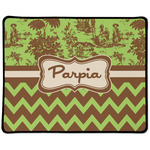 Green & Brown Toile & Chevron Large Gaming Mouse Pad - 12.5" x 10" (Personalized)