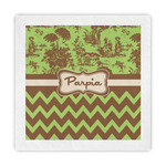 Green & Brown Toile & Chevron Standard Decorative Napkins (Personalized)