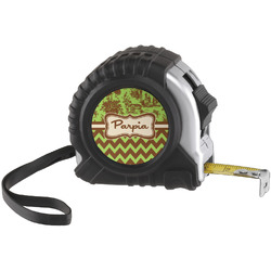 Green & Brown Toile & Chevron Tape Measure (Personalized)