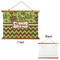 Green & Brown Toile & Chevron Wall Hanging Tapestry - Landscape - APPROVAL