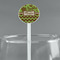 Green & Brown Toile & Chevron White Plastic 5.5" Stir Stick - Round - Main