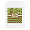 Green & Brown Toile & Chevron White Treat Bag - Front View