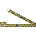 Green & Brown Toile & Chevron Yoga Strap (Personalized)